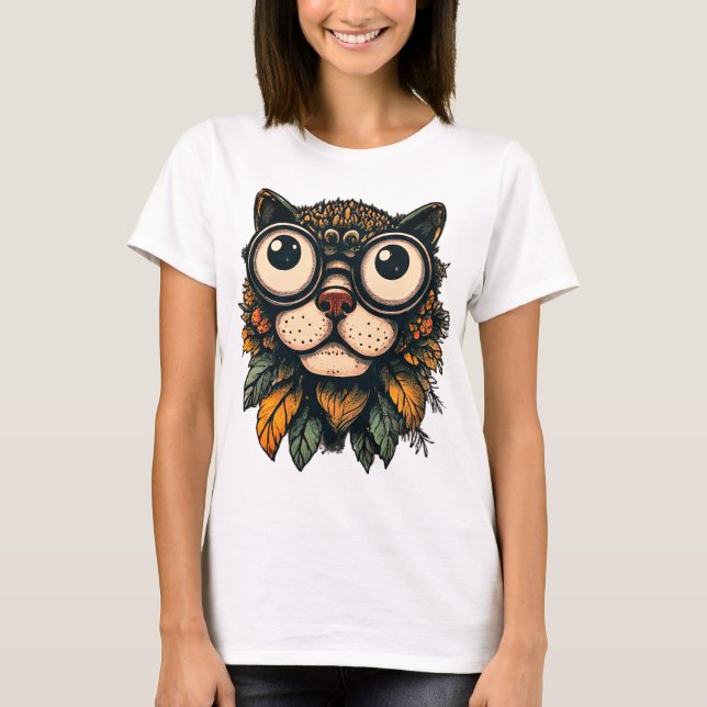 Leaf Cat T-Shirt (Vorderseite)