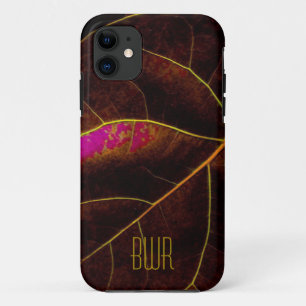 Leaf Closeup in Burgund Case-Mate iPhone Hülle