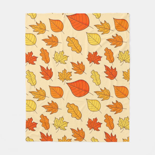 Leaf Concept Pattern. Bleifall und Herbstsymbol, Fleecedecke (Vorderseite)