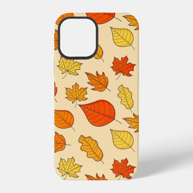 Leaf Concept Pattern. Bleifall und Herbstsymbol, iPhone 12 Hülle (Rückseite)