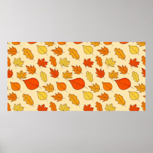 Leaf Concept Pattern. Bleifall und Herbstsymbol, Poster