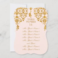 Leaf Damask Art Nouveau Tischdiagramm