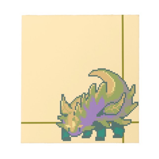 Leaf Dragon Pixel art Notizblock (Vorderseite)
