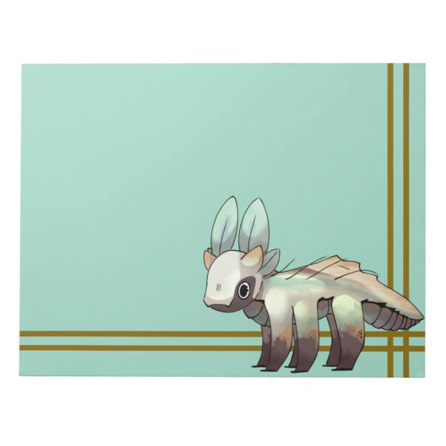 Leaf Dragon pixel art Notizblock (Vorderseite)