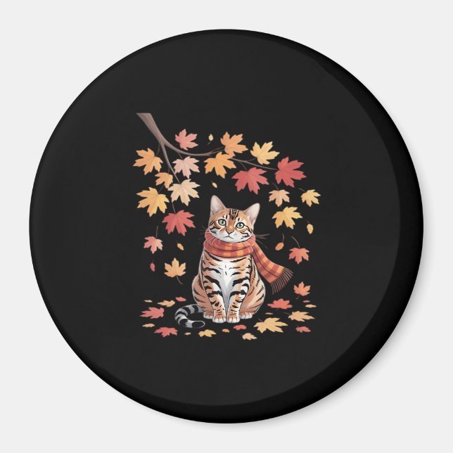 Leaf Fall Tree Hallo Herbst Erntedank Es ist Fall Magnet (Vorne)
