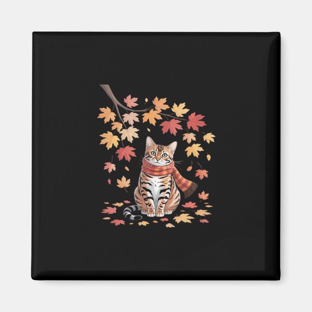 Leaf Fall Tree Hallo Herbst Erntedank Es ist Fall Magnet (Vorne)