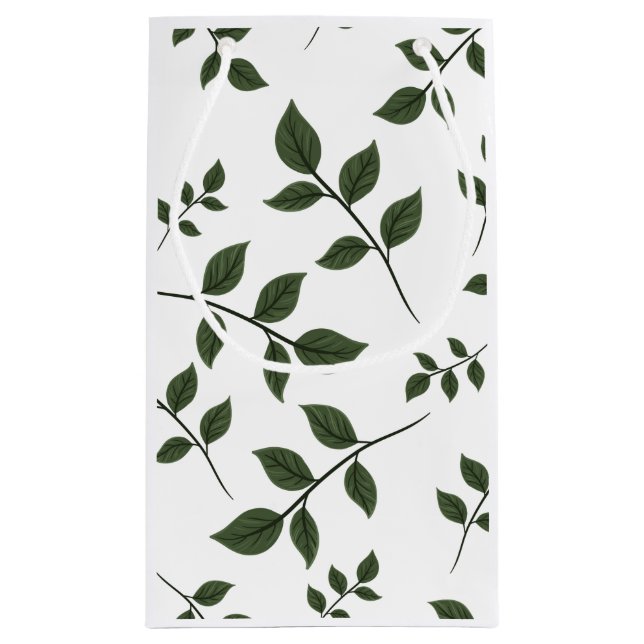 Leaf & Foliage Pflanze-Themenbeutel Kleine Geschenktüte (Rückseite)