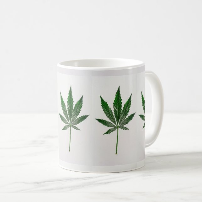 LEAF GREEN Design-TASSE Kaffeetasse (VorderseiteRechts)