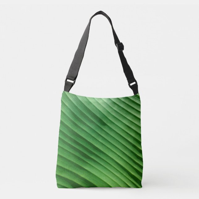 Leaf Green Diagonal Tragetaschen Mit Langen Trägern (Vorderseite)