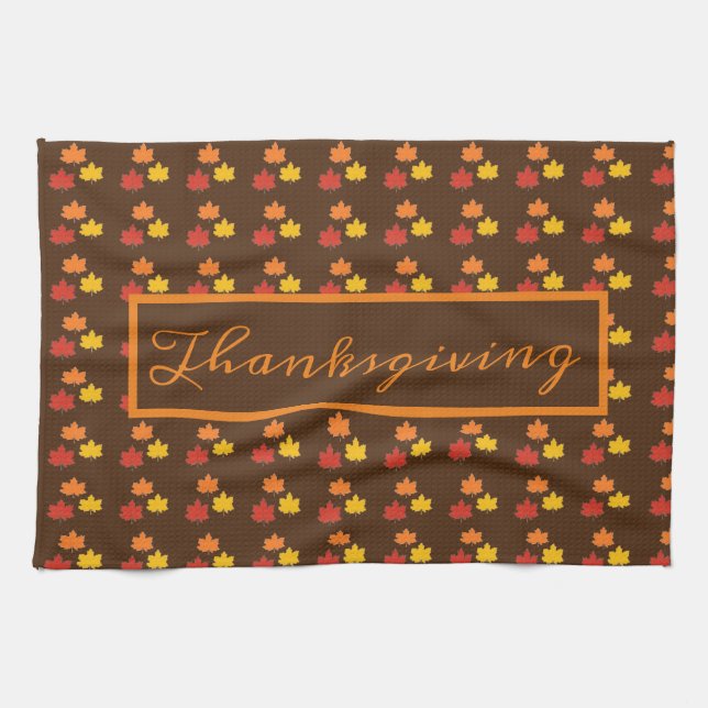 Leaf/Halloween/Herbst Geschmackvoll eingerichtetes Geschirrtuch (Horizontal)