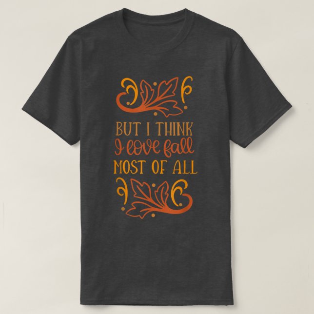 Leaf Herbstbaum Orange Herbstlaubs Saison T-Shirt (Design vorne)