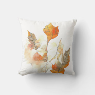 Leaf Herbstsaison Natur Wasserfarben Malerei Kissen