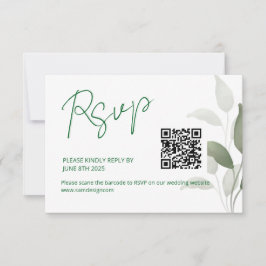 Leaf-Hochzeitcode RSVP Karte