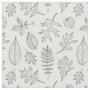 Leaf-Illustrationen Schwarz-Weiß-Muster für Blä Stoff