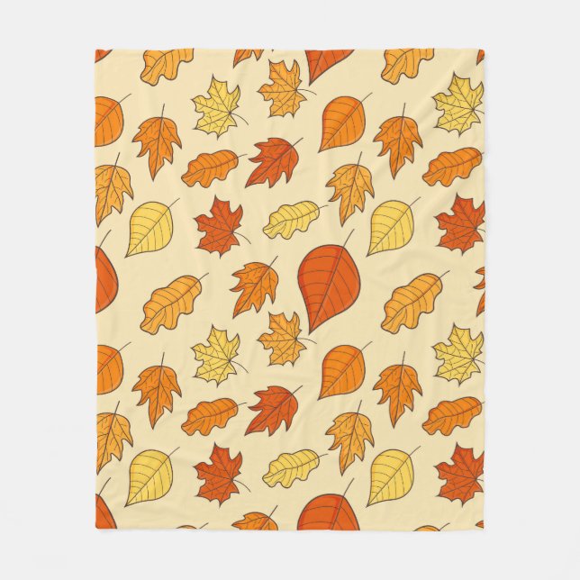 Leaf-Konzept: Muster für Autumn Symbol Fleecedecke (Vorderseite)