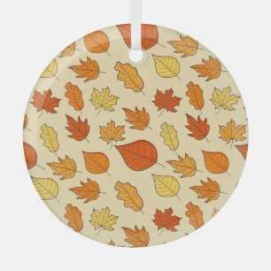 Leaf-Konzept: Muster für Autumn Symbol Ornament Aus Glas