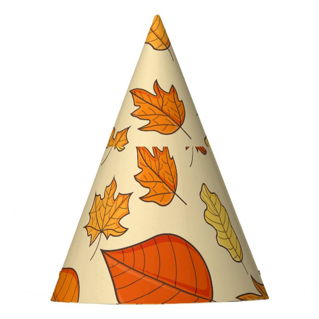 Leaf-Konzept: Muster für Autumn Symbol Partyhütchen (Vorderseite)