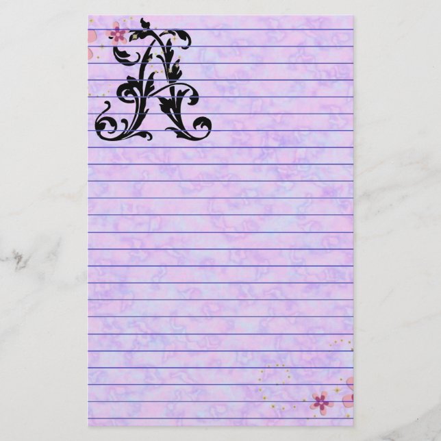 Leaf Letter A Briefpapier (Vorderseite)