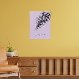 Leaf & Light - Minimalistisches Palmblätterblatt Poster