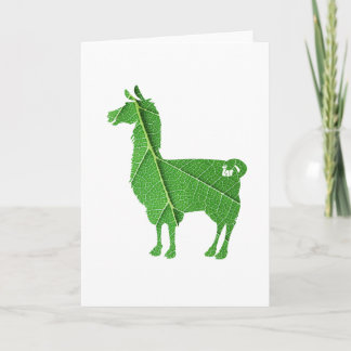 Leaf Llama Greeting Card Karte