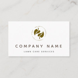 Leaf-Logo-Minimalistisch für klassische Rasenpfleg Visitenkarte