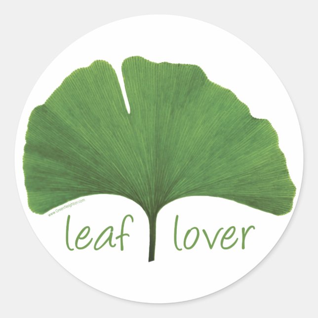 Leaf Lover Tree Hugger Runder Aufkleber (Vorderseite)