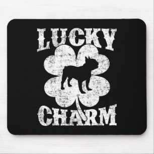 Leaf Lucky Charm French Bulldog St Patrick's Day Mousepad