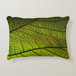 Leaf Makro-Venen Blätter Venen grün Dekokissen