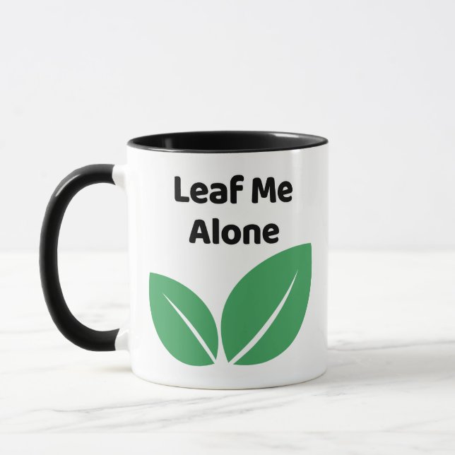 Leaf Me Alone Funny Plant Pun T-Shirt for Nature Tasse (Links)