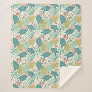 Leaf-Muster-Decken Sherpadecke