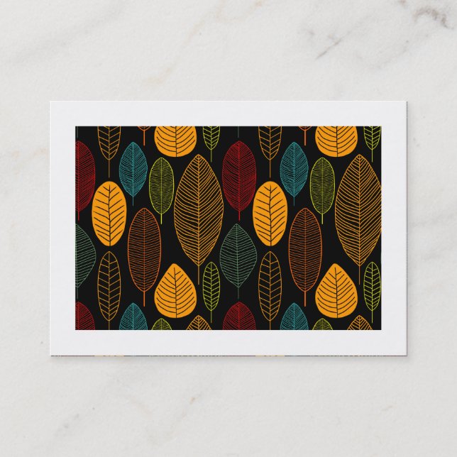 Leaf-Muster - Farben (begrenzt) Visitenkarte (Vorderseite)