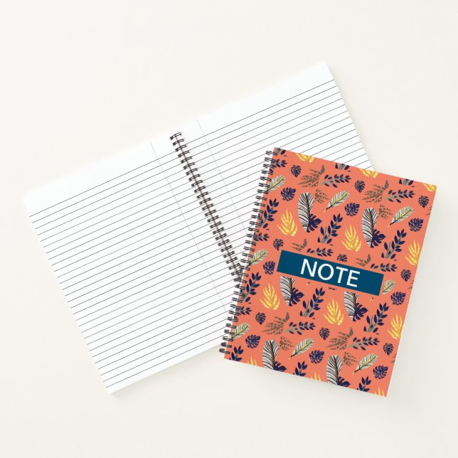 Leaf-Muster für Notebooks und Schreibpads Notizbuch (Innenseite)