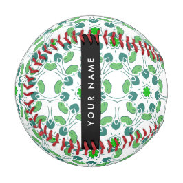 Leaf-Muster, grüne Blätter, Ihr Name Baseball