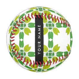 Leaf-Muster, grüne Blätter, Ihr Name Baseball