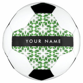 Leaf-Muster, grüne Blätter, Ihr Name Fußball