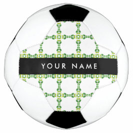 Leaf-Muster, grüne Blätter, Ihr Name Fußball