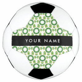 Leaf-Muster, grüne Blätter, Ihr Name Fußball