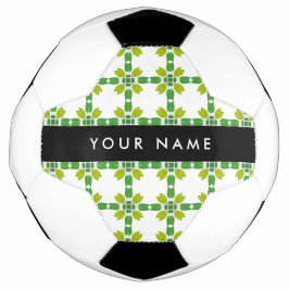 Leaf-Muster, grüne Blätter, Ihr Name Fußball