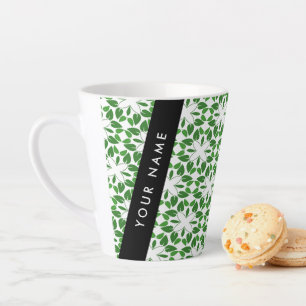 Leaf-Muster, grüne Blätter, Ihr Name Milchtasse