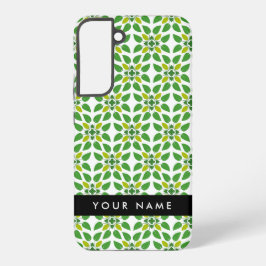 Leaf-Muster, grüne Blätter, Ihr Name Samsung Galaxy Hülle