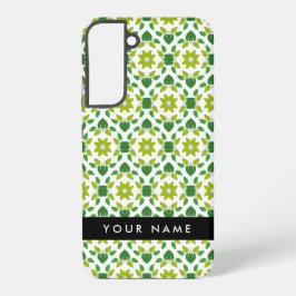 Leaf-Muster, grüne Blätter, Ihr Name Samsung Galaxy Hülle
