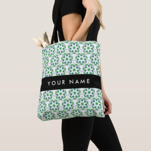 Leaf-Muster, grüne Blätter, Ihr Name Tasche
