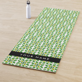 Leaf-Muster, grüne Blätter, Ihr Name Yogamatte