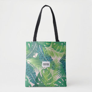 Leaf Muster kundenspezifische Monogramm-Tüten Tasche