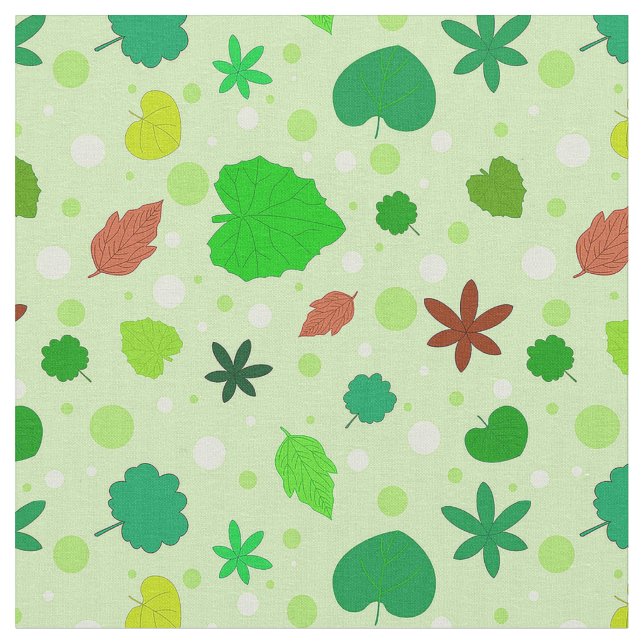Leaf Muster mit verschiedenen Formen Stoff (Nahaufnahme)