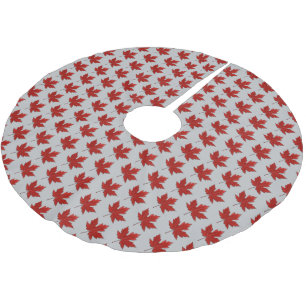 Leaf-Muster Polyester Weihnachtsbaumdecke