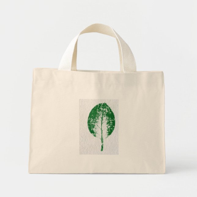 Leaf Nature Print Bag Mini Stoffbeutel (Vorne)