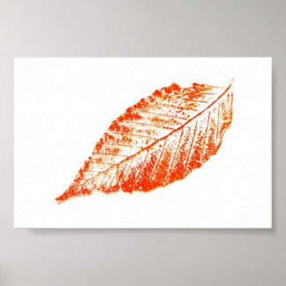 Leaf Nature Print Mini-Poster Poster