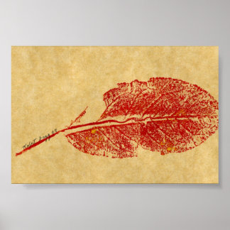 Leaf Nature Print Mini-Poster Poster