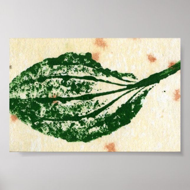 Leaf Nature Print Mini-Poster Poster (Vorne)